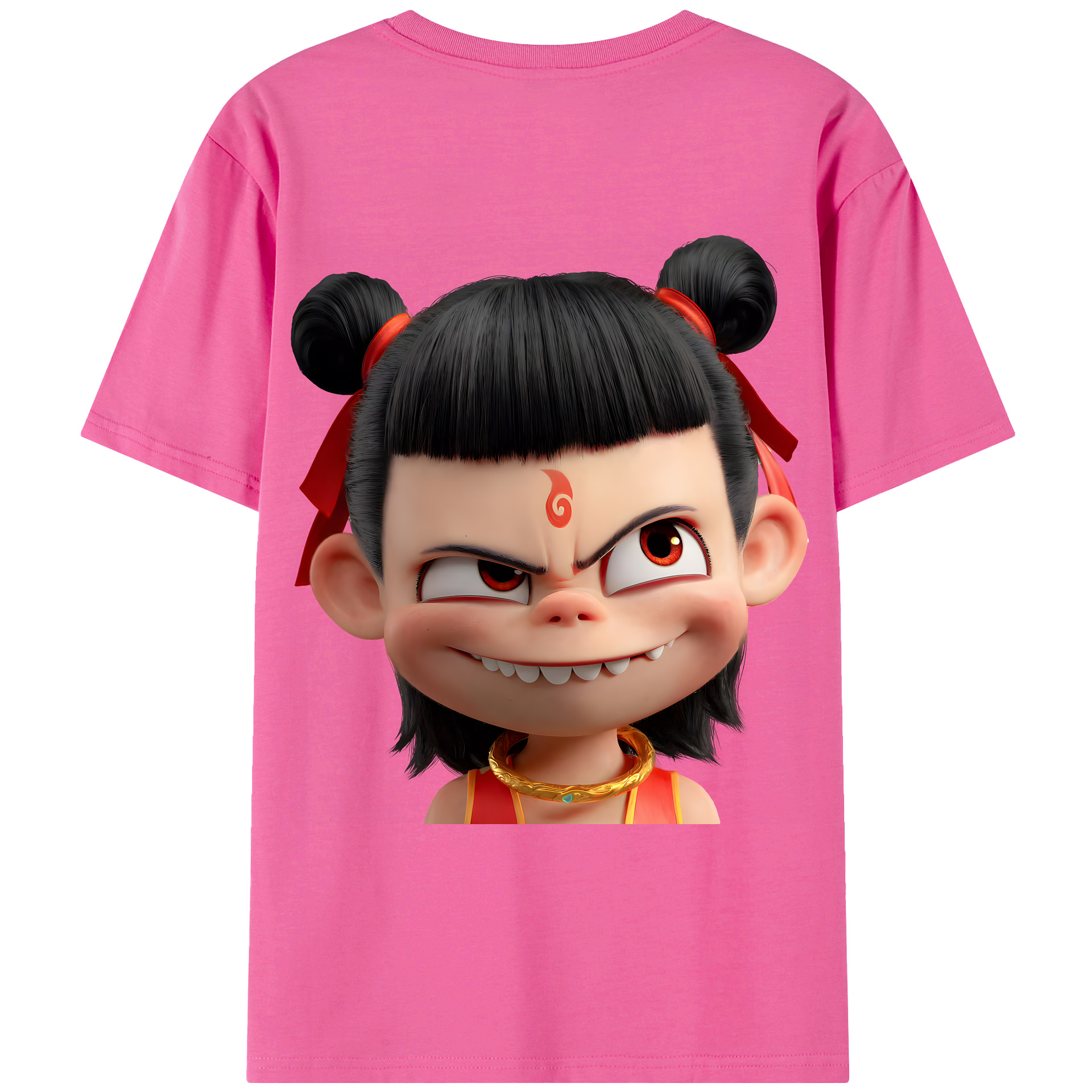 （画像用） Ne Zha 2 ナタ 魔童の大暴れ レディース半袖Tシャツ(バックプリント)